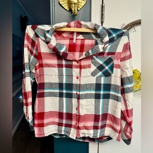 Soma Plaid Button-Up Women's Top